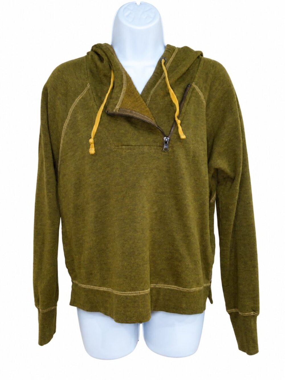 Converse Asymmetrical 1/4 Zip Hoodie Sweatshirt | Size XS
